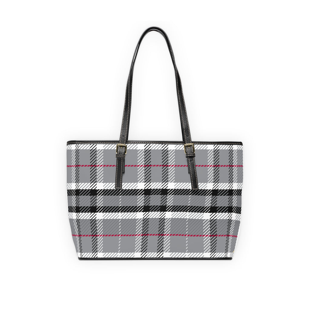 Make Your Fashion Statement With This Chic Black and White PU Leather Plaid Shoulder Bag Luxury Rose Print PU Leather Tote Bag, Stylish Handbag, Chic Accessory, Everyday Use, Great for Gifts, Summer Outings, Fashionable. Limited Supply!