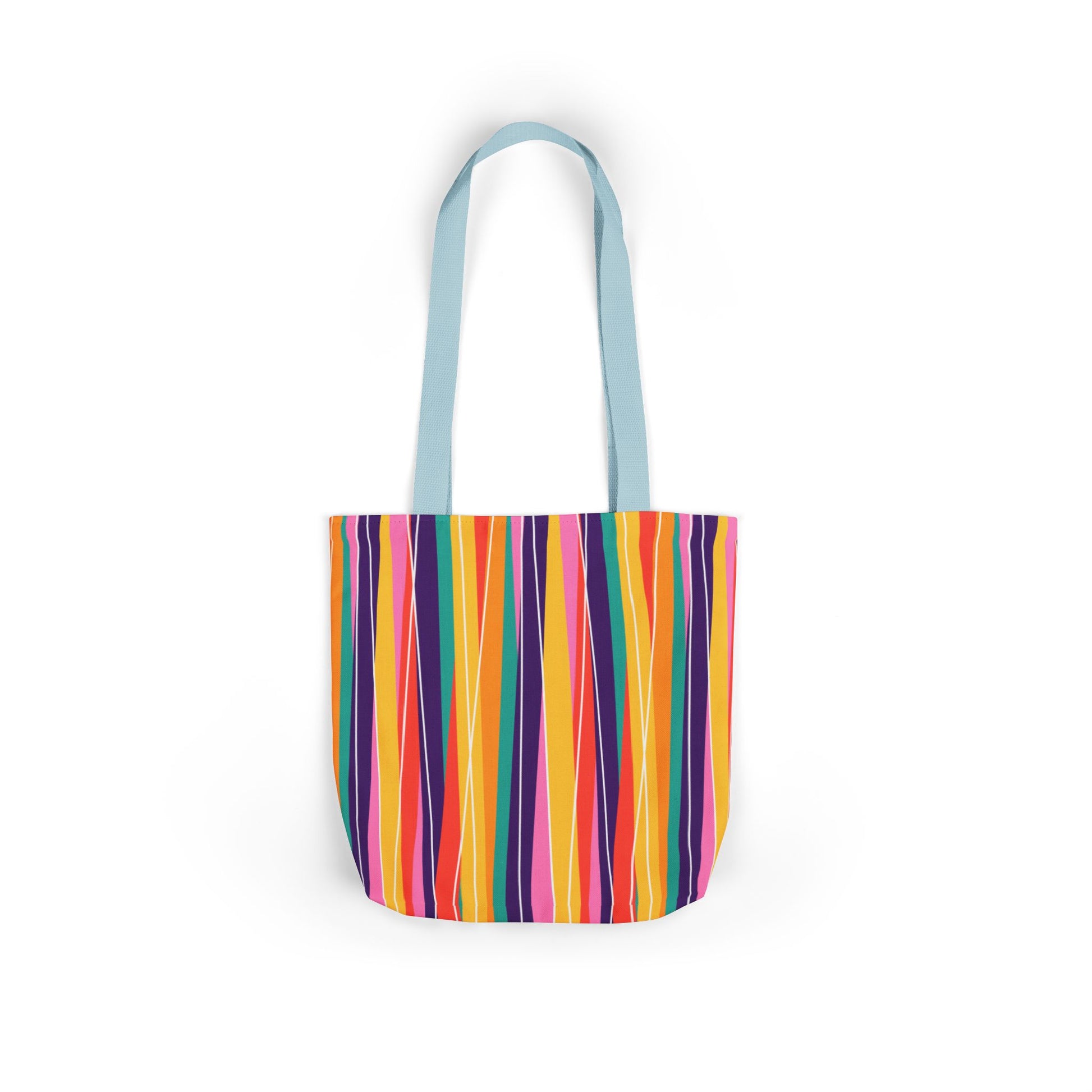 Colorful Striped Canvas Tote Bag, Fun Gift for Beach, Shopping, Travel, Eco-Friendly Bag, Summer Essential, Bright Design