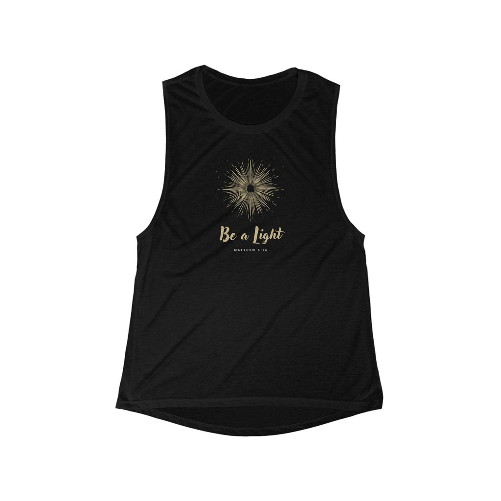 Christian For Women Men Tank Top Shirt For Mom Dad Gift For Women's Flowy Scoop Muscle Tank Bible Verse Be a Light Graphic
