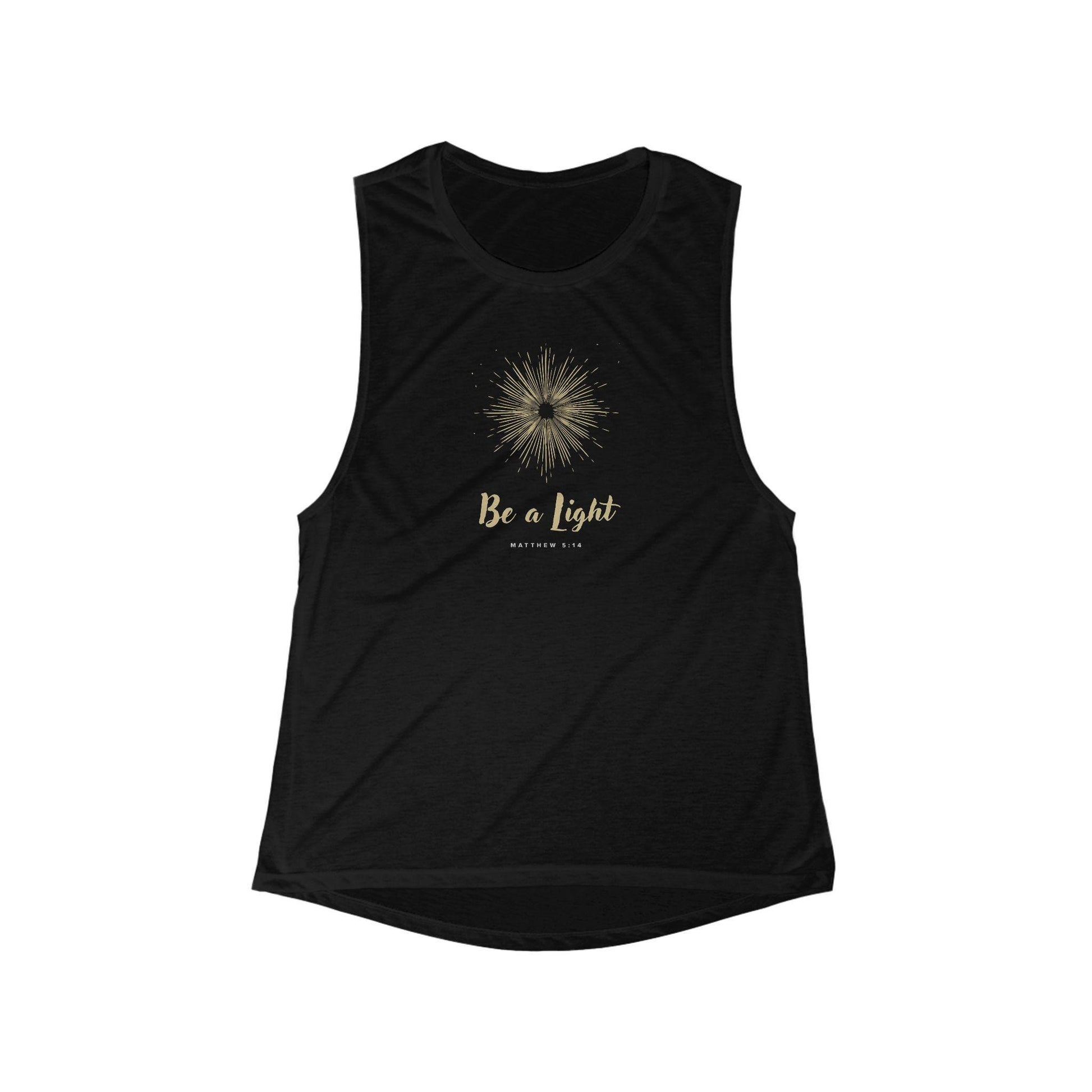 Christian For Women Men Tank Top Shirt For Mom Dad Gift For Women's Flowy Scoop Muscle Tank Bible Verse Be a Light Graphic