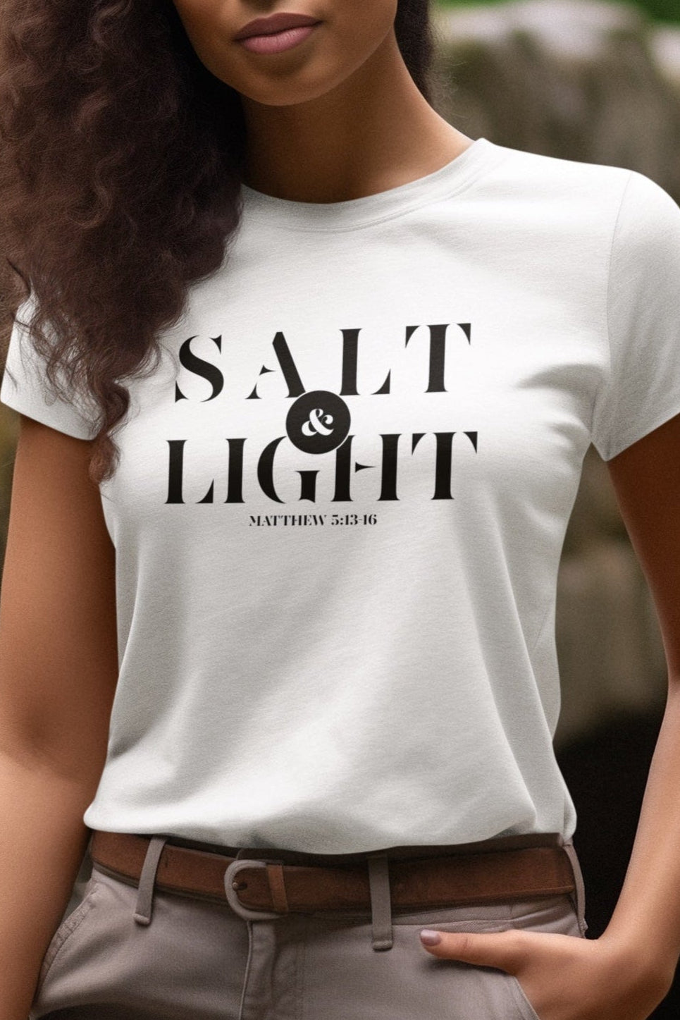 Salt & Light Christian Apparel Women's Favorite Tee Inspirational Graphic T-Shirt for Daily Wear Gift for a Friend