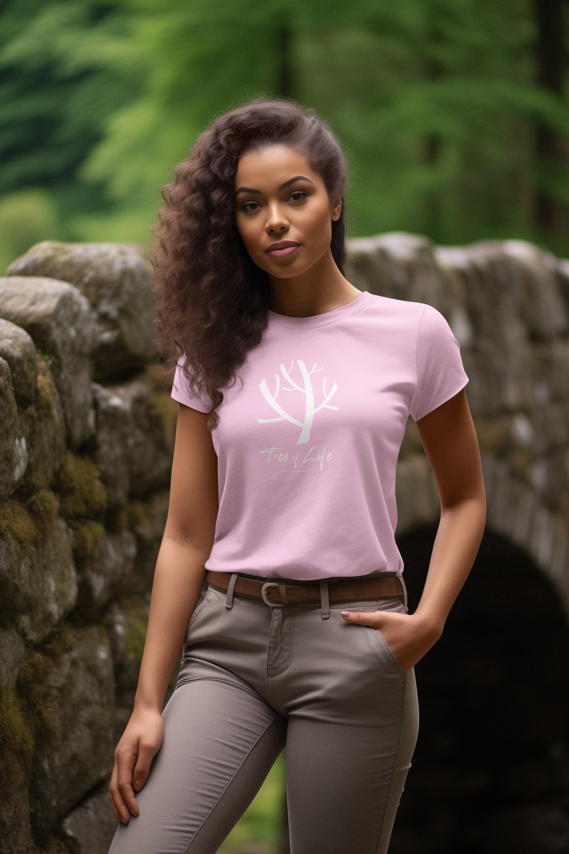 Tree Of Life Bibie Verse Women's Midweight Cotton Tee Christian Women Gift For Her Inspirational t-shirts Spiritual clothing for Women