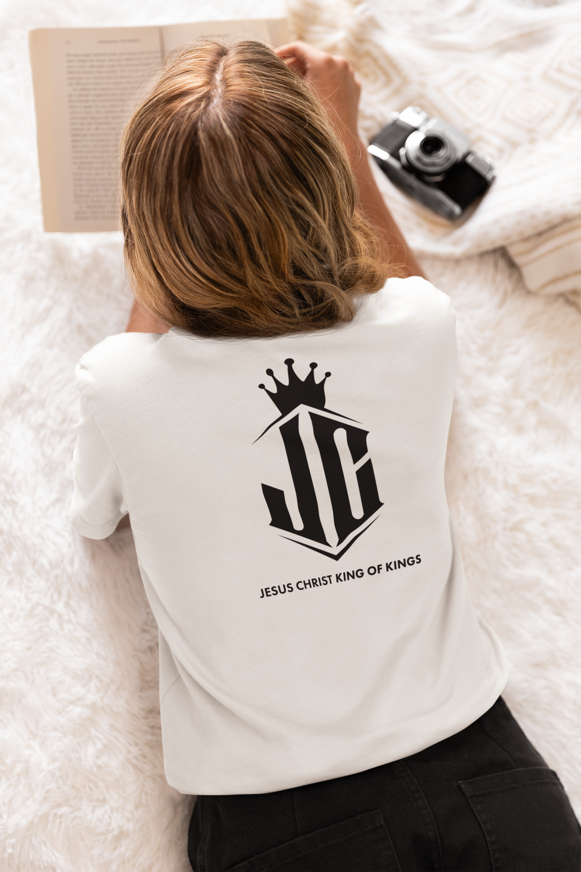 Unisex Garment-Dyed T-Shirt - Jesus Christ King of Kings Design Jesus Christ King of Kings T-Shirt | Faith-Based Unisex Apparel