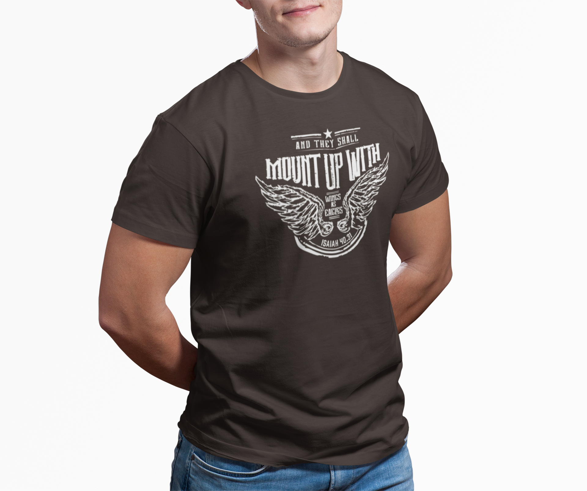 Christian Man Woman Inspirational Tshirt Isaiah Scripture Bible Verse Tee Perfect for Casual Outings & Gifts