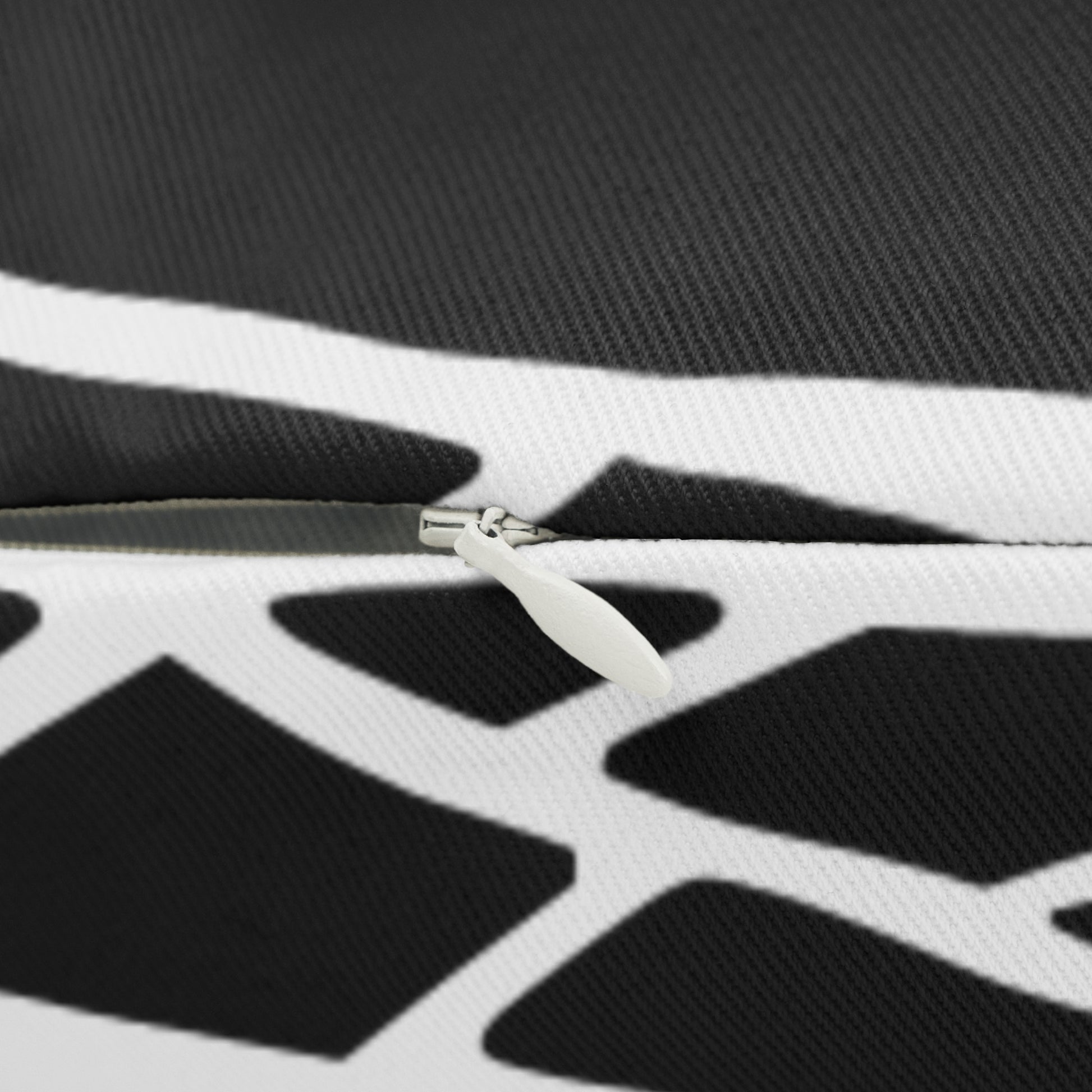 Modern Black and White Leaf Lumbar Pillow, Decorative Throw Pillow, Couch Cushion, Nature-Inspired Home Decor, Chic Accent