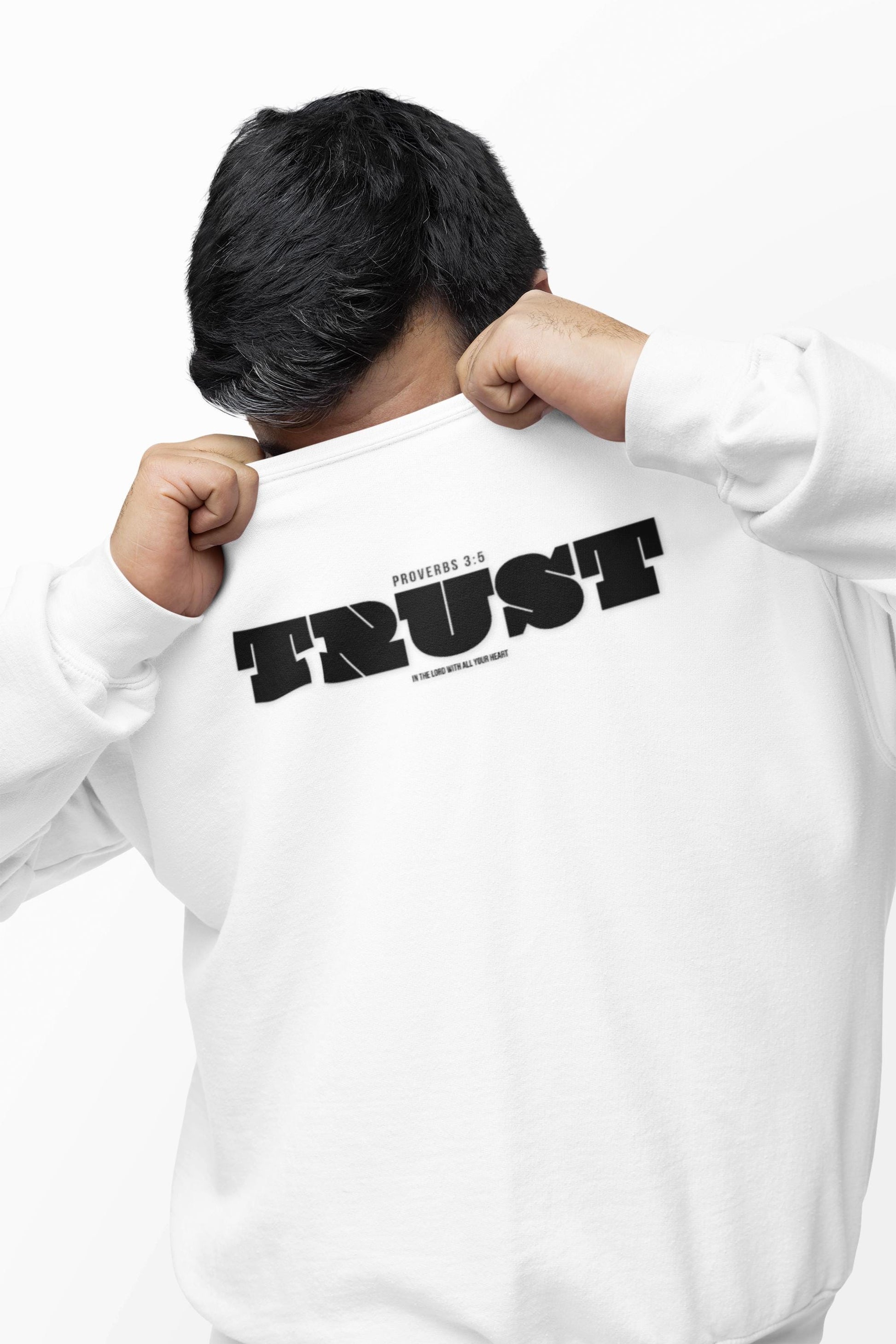 Unisex Sweatshirt For Christian Men Women Sweatshirt Apparel Gift For Christian Apparel Modern Clothing Trust in the Lord Bible Verse Tee