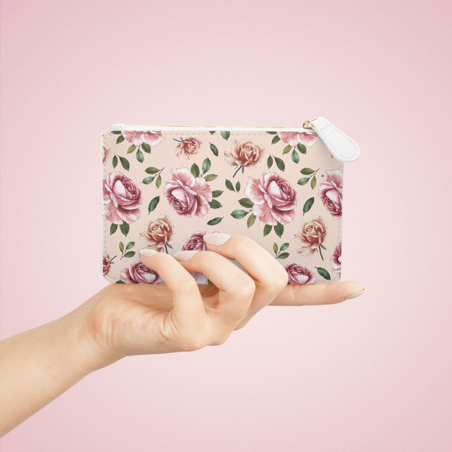 Vintage Mini Clutch Rose Bag For Her Rose Pattern Makeup Bag Makeup Pouch Cosmetic Bag Toiletry Bag Coin Purse Gift for Her Best Friend Gift