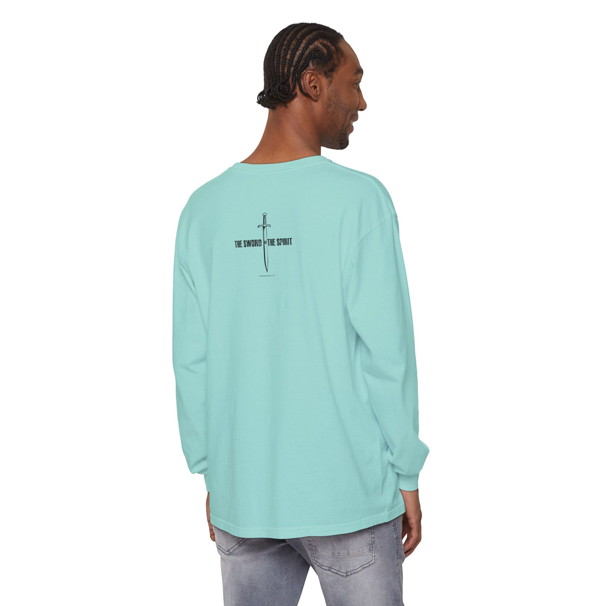 Christian Long Sleeve TShirt For Christian Mom Dad  For Christian Men Christian Shirt, Bible Verse T-Shirt, Religious Outfit, Retro Faith T Shirt, Christian Cross Graphic Tees, Jesus Shirt, Religious Gift Shirt Long Sleeve Tee Apparel Bible Verse Ephesian