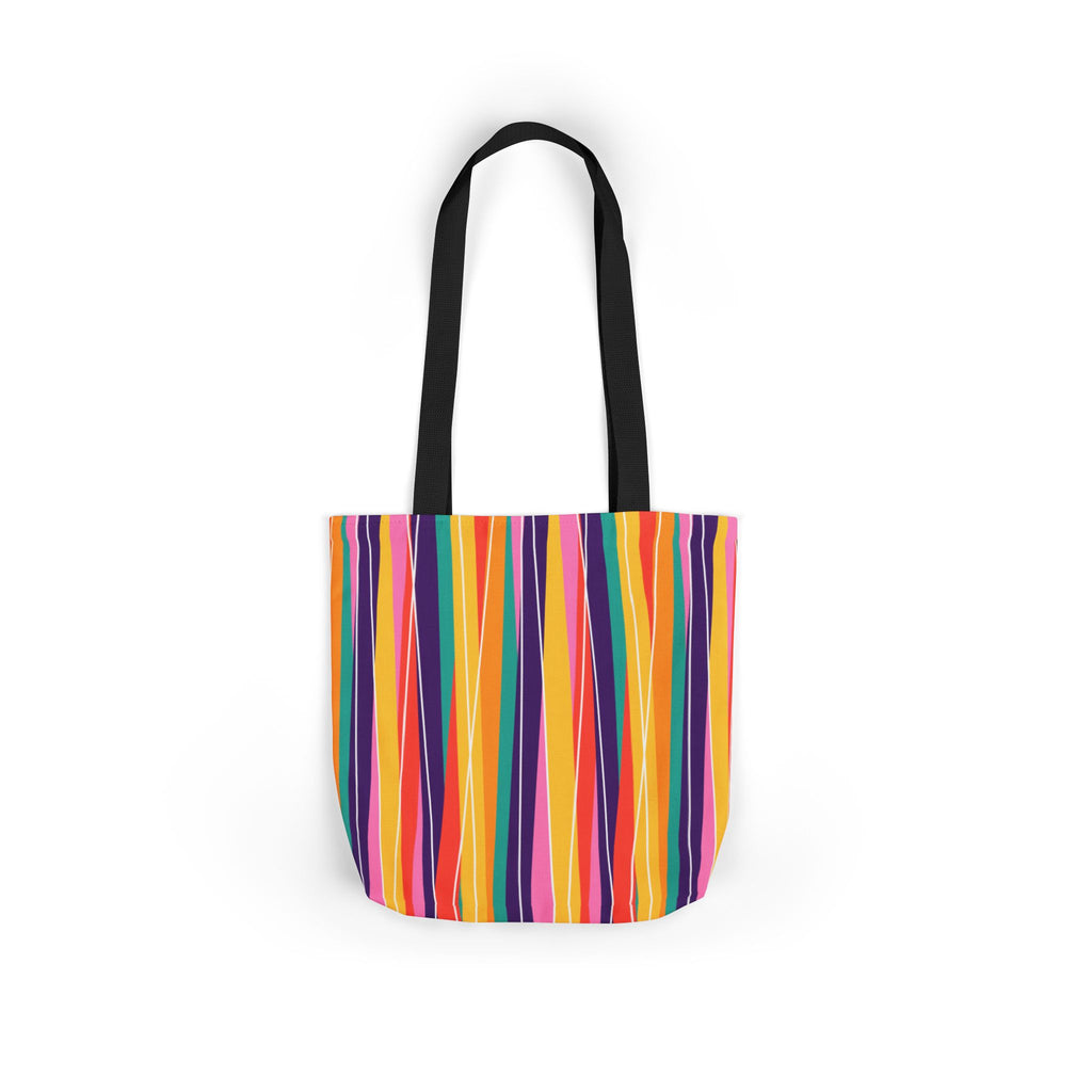 Colorful Striped Canvas Tote Bag, Fun Gift for Beach, Shopping, Travel, Eco-Friendly Bag, Summer Essential, Bright Design
