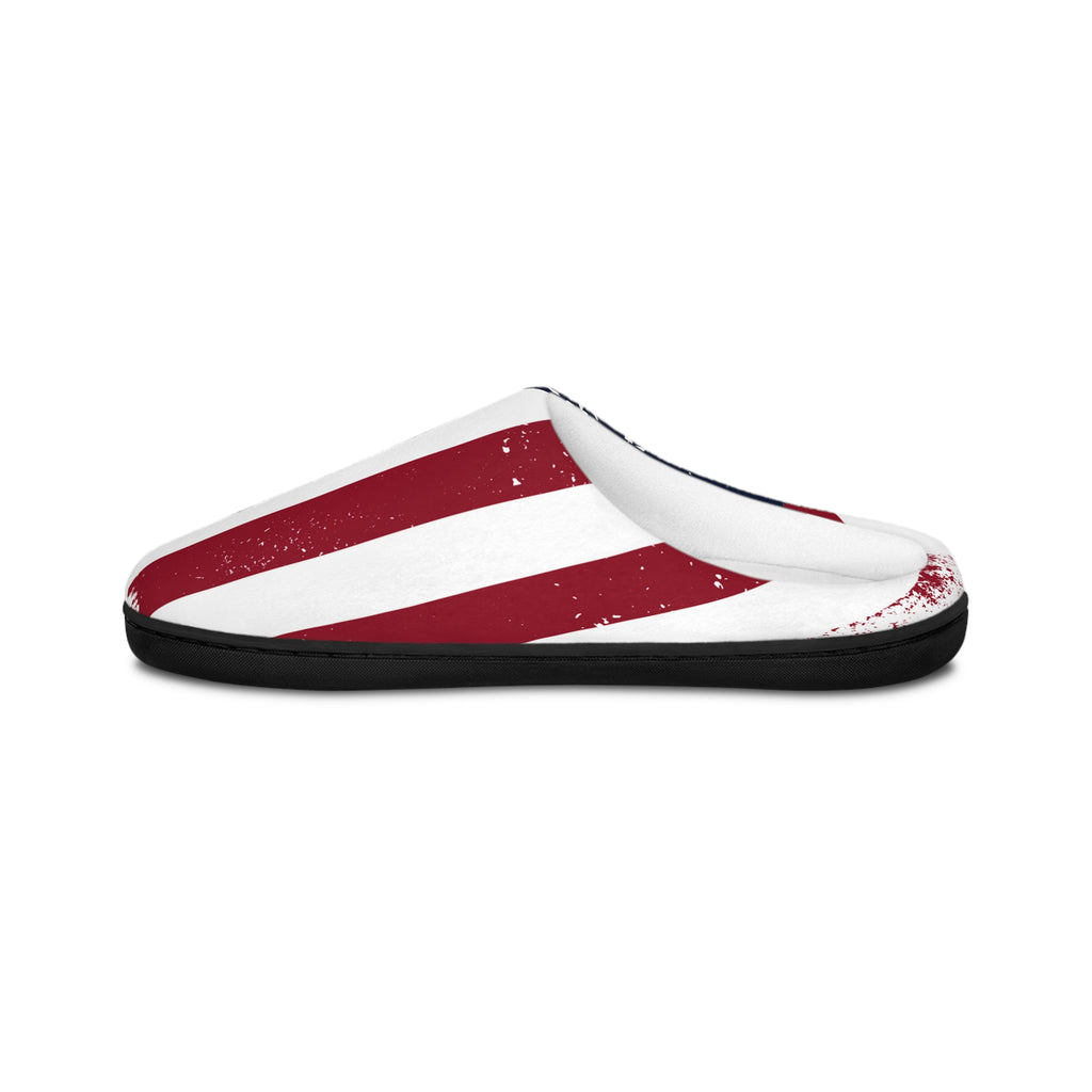 Cozy Women’s Indoor Slippers - American Flag Design USA Slippers stars and stripes  patriotic symbol and national emblem