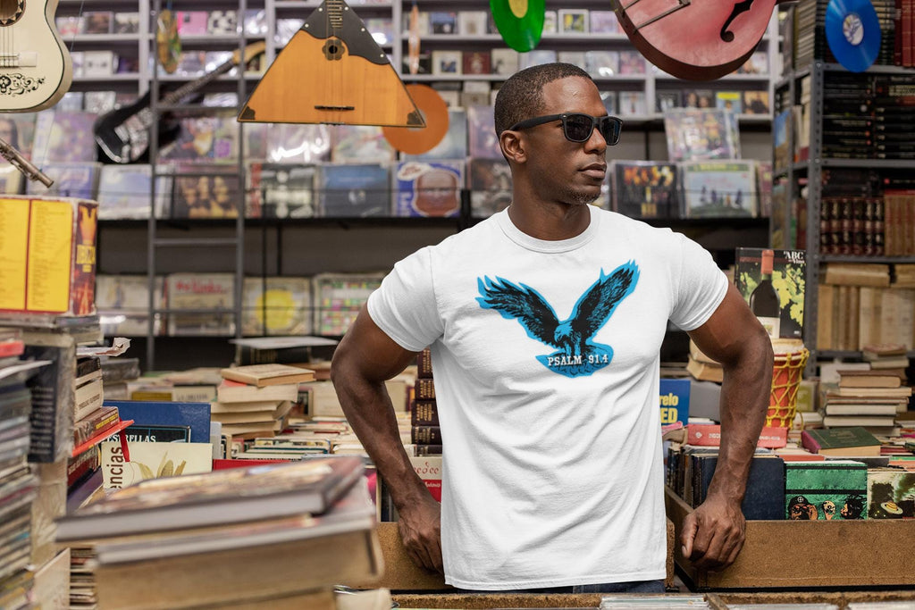 Eagle Tshirt For Men Women Bible Verse Shirt Gift For Mom Dad Jesus-themed apparel Bible Verse Psalm 91 Tee