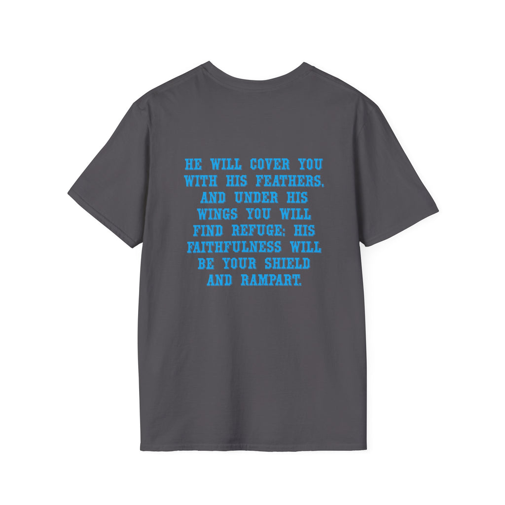 Eagle Tshirt For Men Women Bible Verse Shirt Gift For Mom Dad Softstyle T-Shirt Bible Verse Psalm 91 Tee