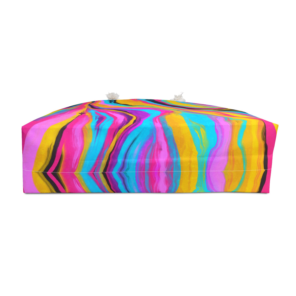 Colorful Psychedelic Weekender Bag for Him Or Her Beach Weekender Tote Bag Beach Tote Lake Trip Bag Travel Great Vacation Tote Bag