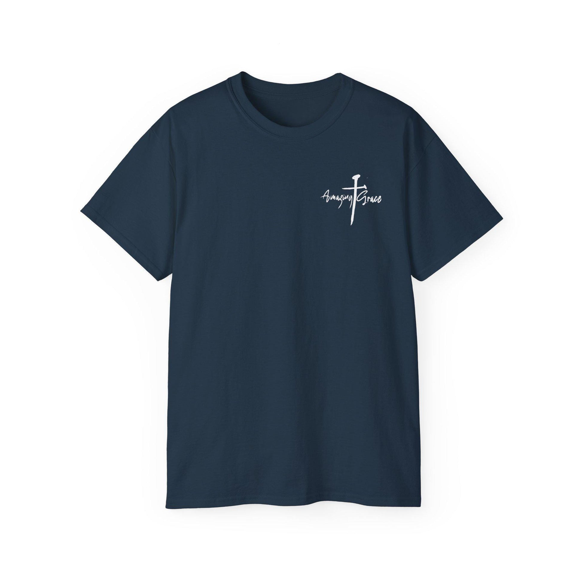Christian Tshirt Christian Men Women Gift Cotton Tee Apparel T-Shirt Amazing Grace Tee