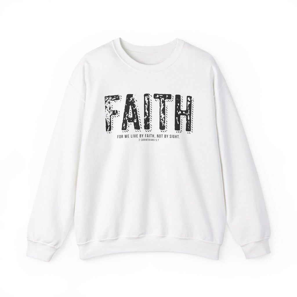 Unisex Bible Verse Sweatshirt Christian Sweatshirt For Faith Sweatshirt For Religious Apparel Bible verse For We Live By Faith Graphic Tee