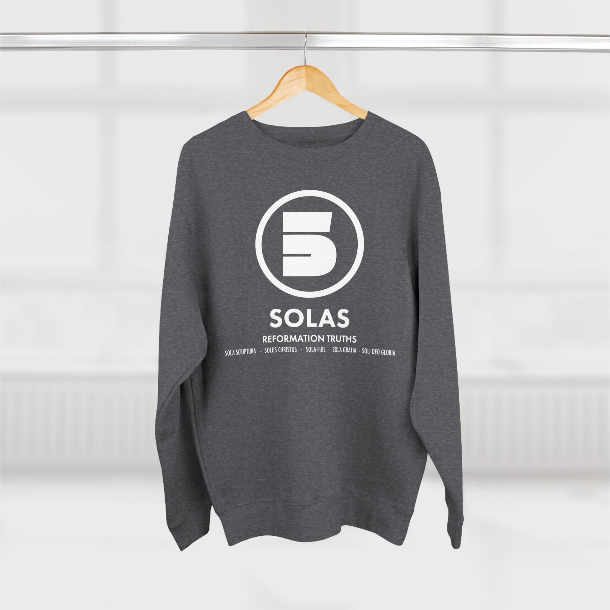 Sweatshirt Modern Design For Christian Men Women Crewneck Sweatshirt Clothing Design Apparel For Gift Men Women Five Solas Graphic