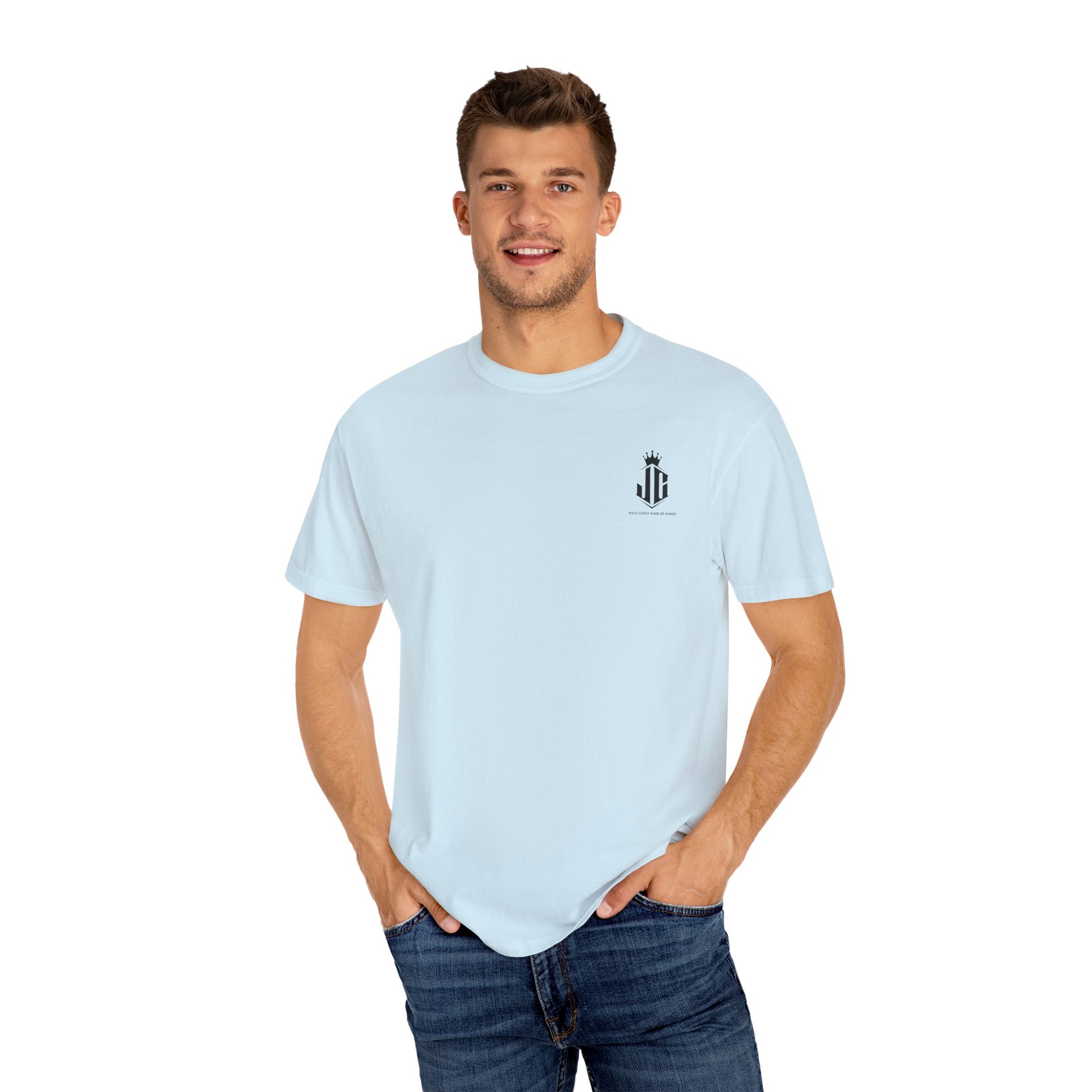 Unisex Garment-Dyed T-Shirt - Jesus Christ King of Kings Design Jesus Christ King of Kings T-Shirt | Faith-Based Unisex Apparel
