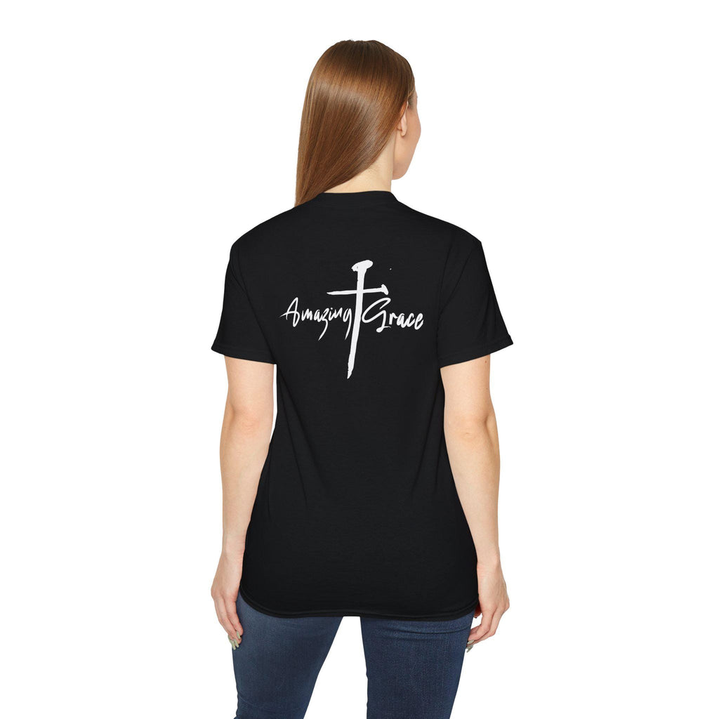 Christian Tshirt Christian Men Women Gift Cotton Tee Apparel T-Shirt Amazing Grace Tee