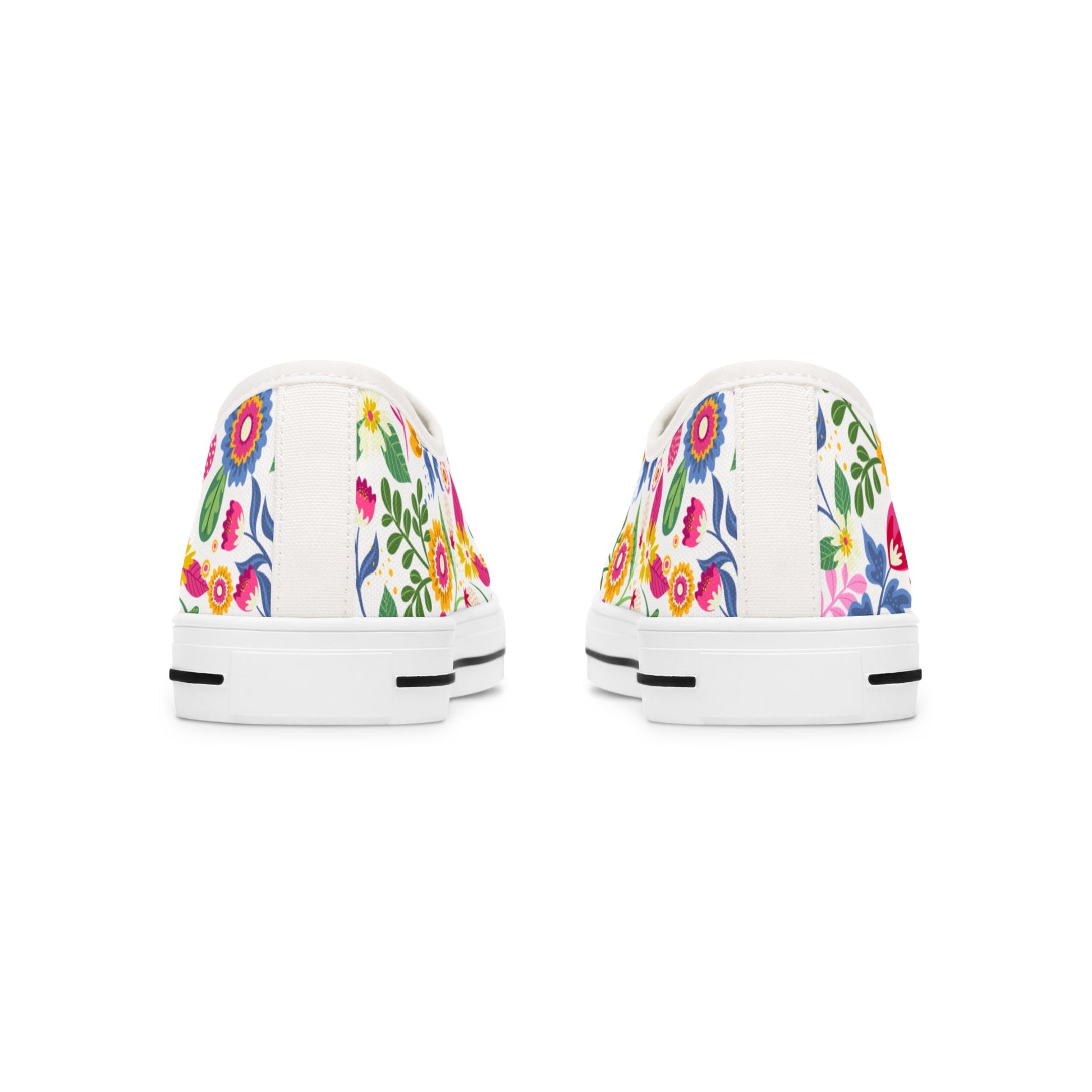 Women's Designer Floral Sneakers Women's Low Top Sneakers Gift For Womens Converse Sneakers Low Top Sneakers Canvas Lace Up Girls