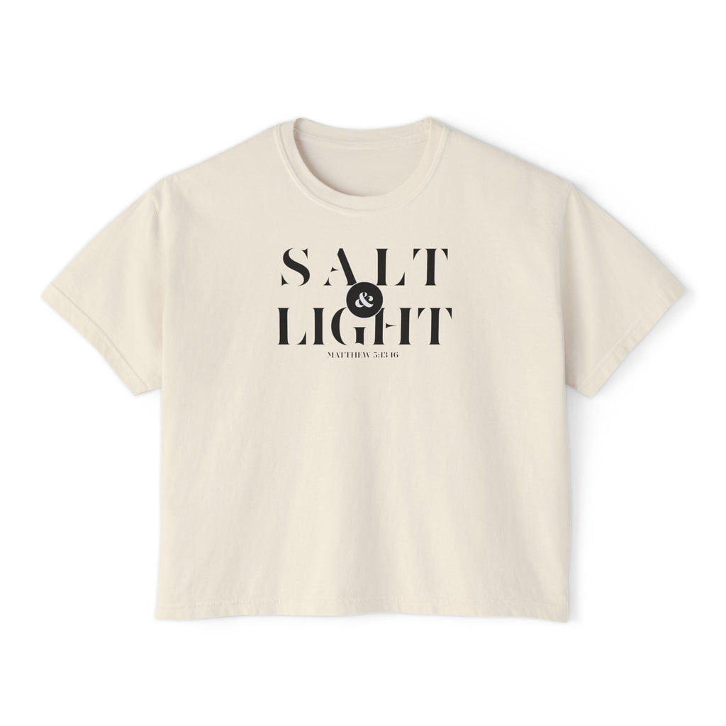 T-shirt Salt and Light Bible Verse T Shirt Christian Apparel Religious Gift Shirt Faith Shirt Clothing Gift For Friend Boxy Tee - Salt & Light Scripture Tee
