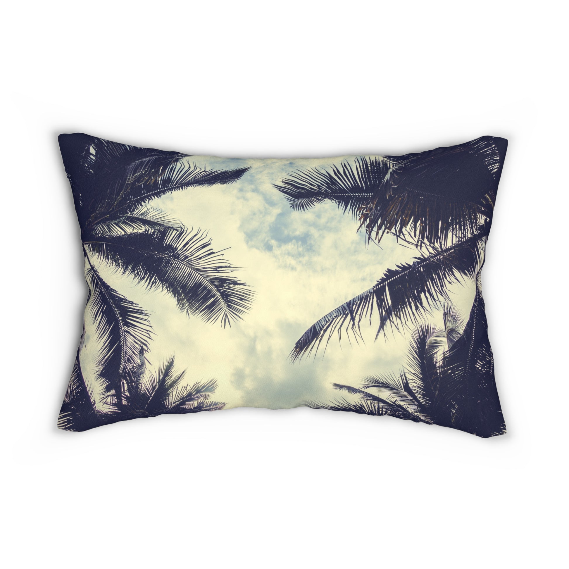 Tropical Palm Lumbar Pillow Bohemian Decor, Beach House Accessories, Summer Vibes, Coastal Home, Gift for Friends