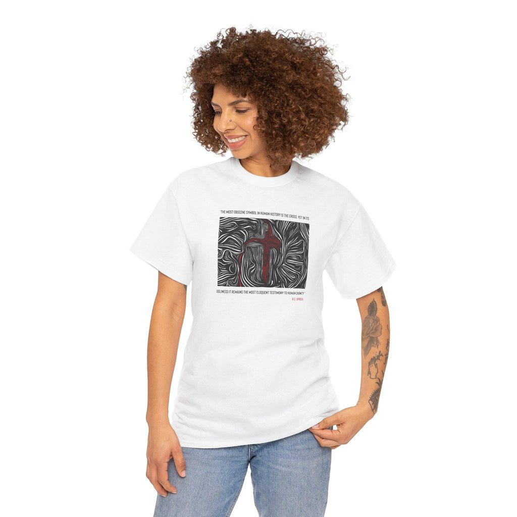 Inspirational T-Shirt For Christian Men Women Mom Dad Gift Bible Verse The Cross Quote For Apparel Shirt