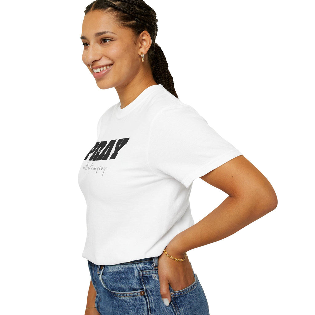 Christian T Shirt For Christian Men Women Clothing Christian Gift White Shirt Apparel Verse Jesus Pray Without Ceasing Graphic Fashion