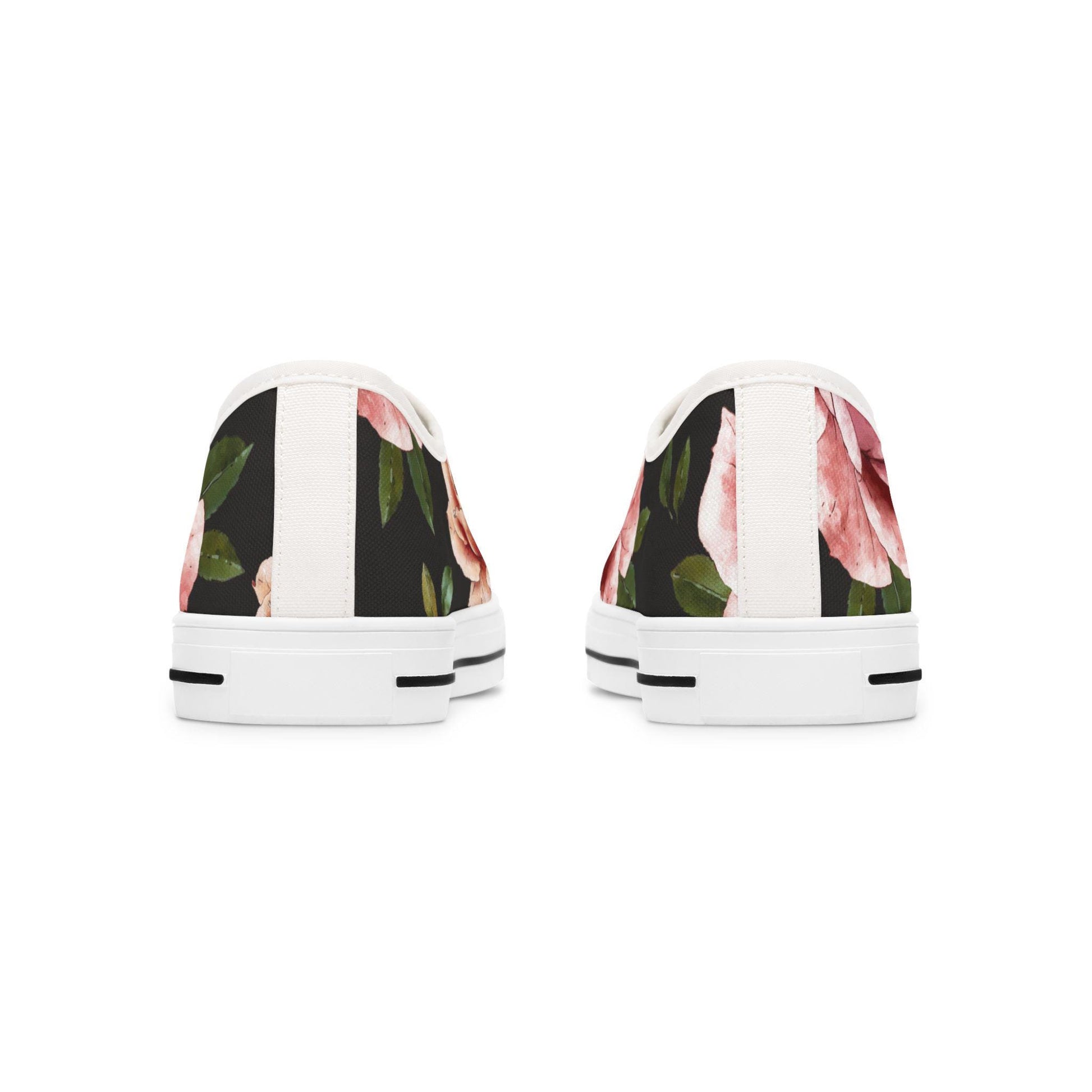 Rose Print Women's Low Top Sneakers Rose Print Low Top Sneakers Womens Converse Shoes For Women Low Top Sneakers Canvas Lace Up Ladies Flat. Limited stock available. - A Kingdom Lifestyle