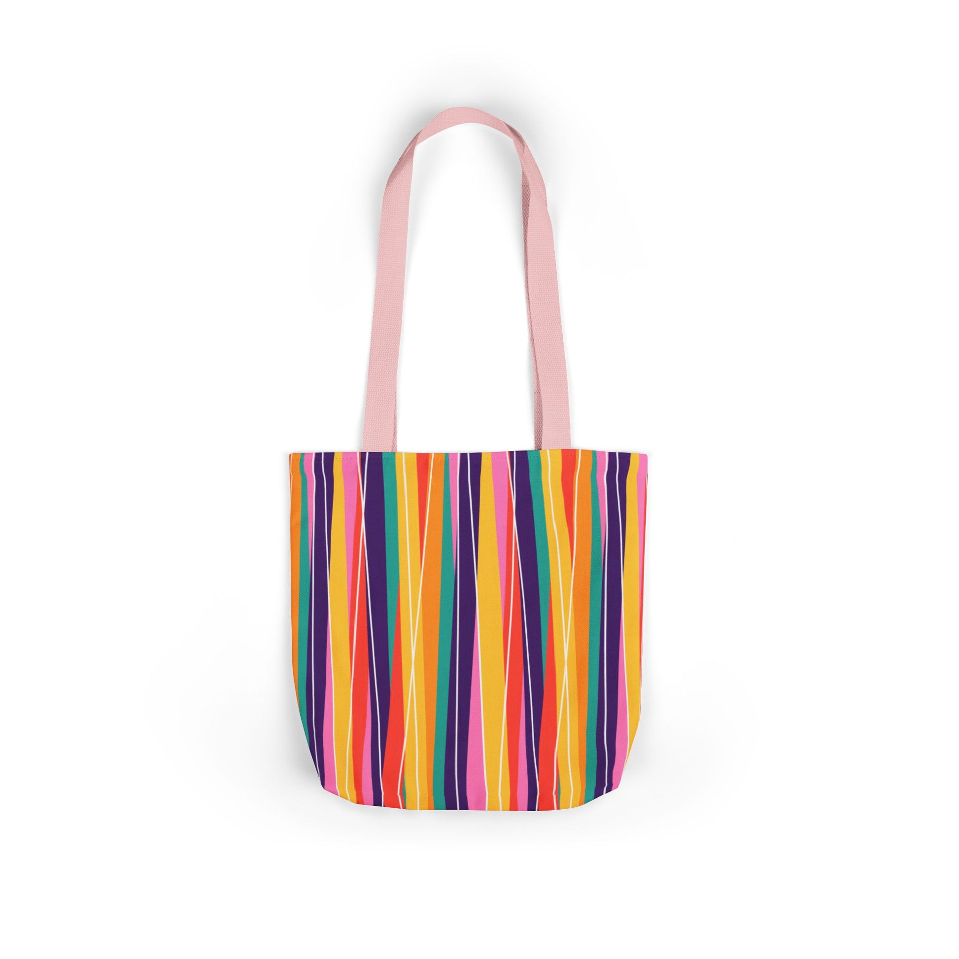Colorful Striped Canvas Tote Bag, Fun Gift for Beach, Shopping, Travel, Eco-Friendly Bag, Summer Essential, Bright Design
