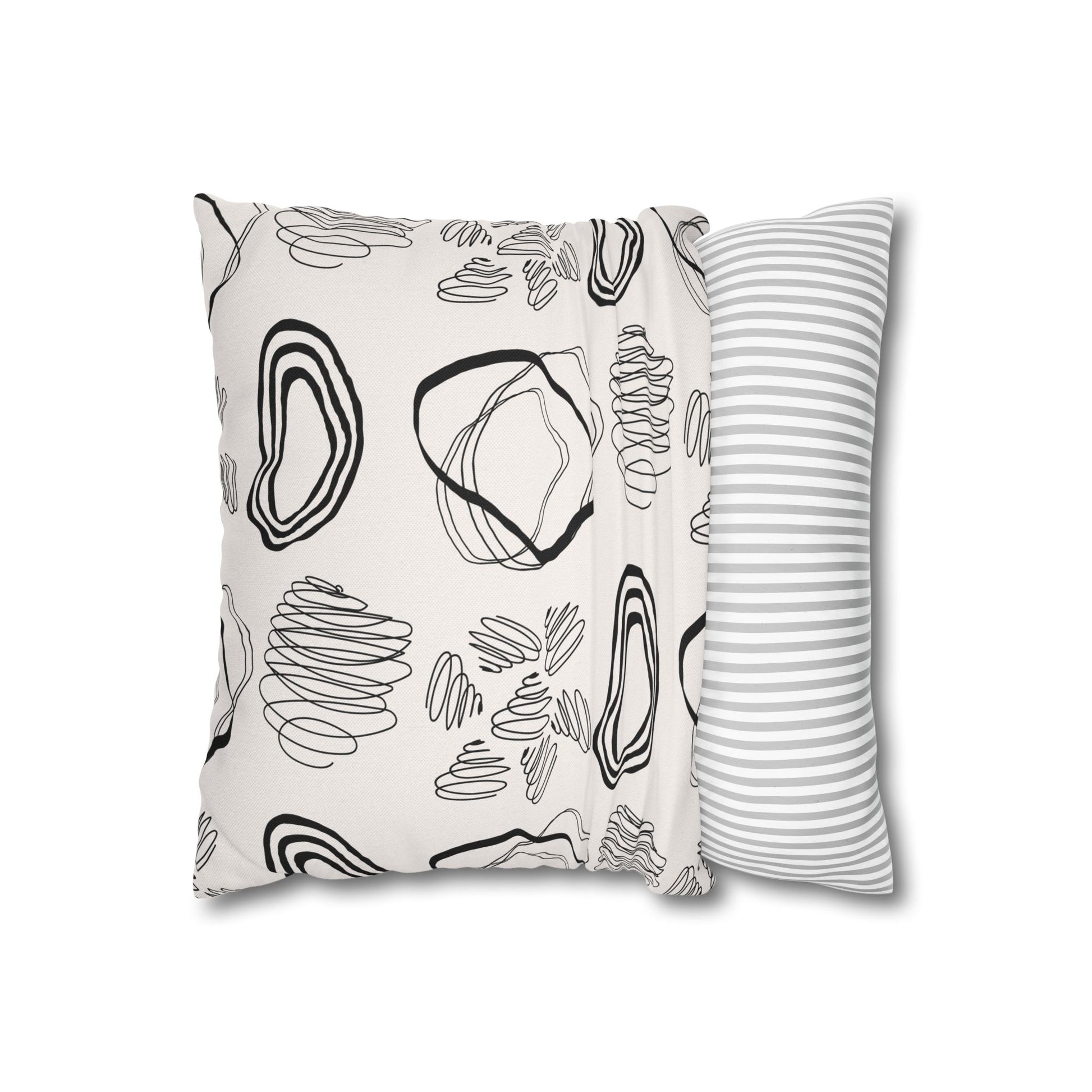 Abstract Line Art Pillowcase Modern Home Decor, Stylish Throw Cushion, Boho Accent Pillow, Gift for Housewarming, Minimalist Design