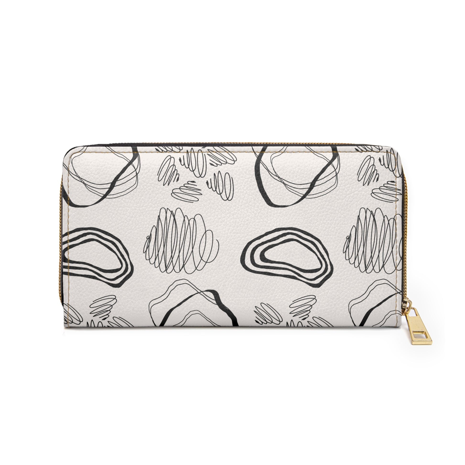 Modern Abstract Zipper Wallet, Minimalist Purse, Graphic Wallet, Stylish Organizer, Chic Gift for Her, Everyday Essentials