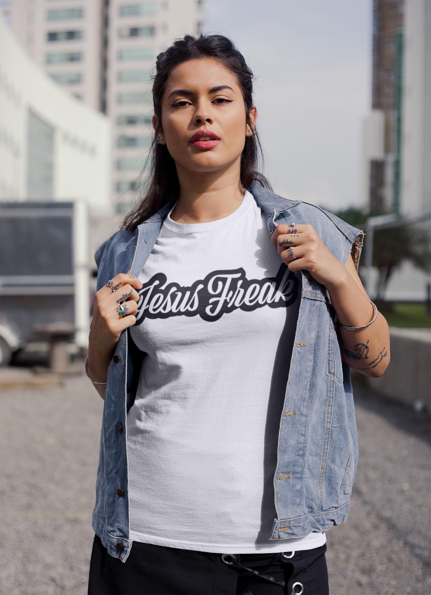 Unisex T-shirt Jesus Freak Tee Religious T-shirt Gift For Men Women Shirt Christian Apparel For Christian Mom Dad Tee