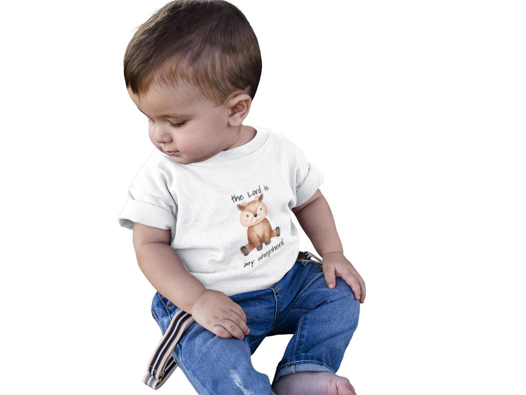 Infant Fine Jersey Tee Teddy Bear Tshirt Baby Tee with Cute Teddy Print Infant Baby Tshirt Newborn Gender Neutral Outfit Baby Boy Girl Shirt - A Kingdom Lifestyle