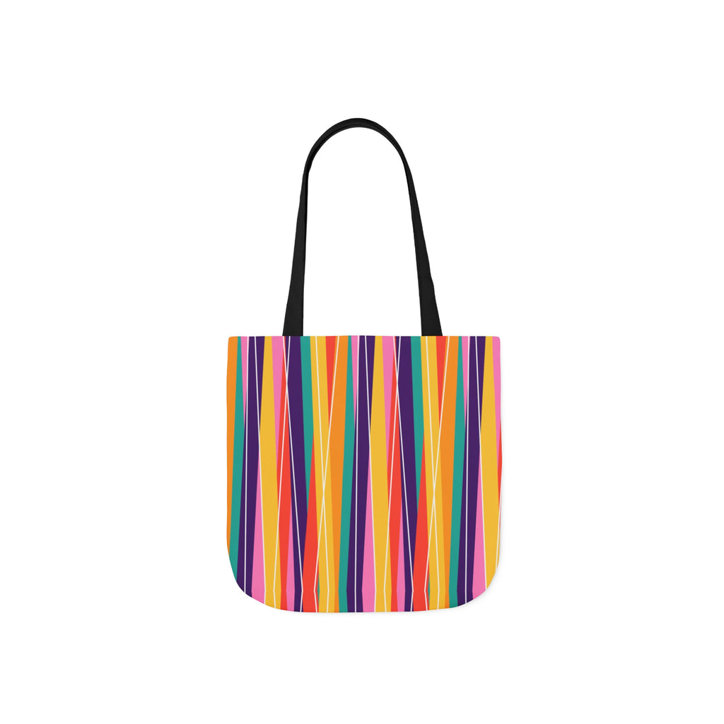 Colorful Striped Canvas Tote Bag, Fun Gift for Beach, Shopping, Travel, Eco-Friendly Bag, Summer Essential, Bright Design