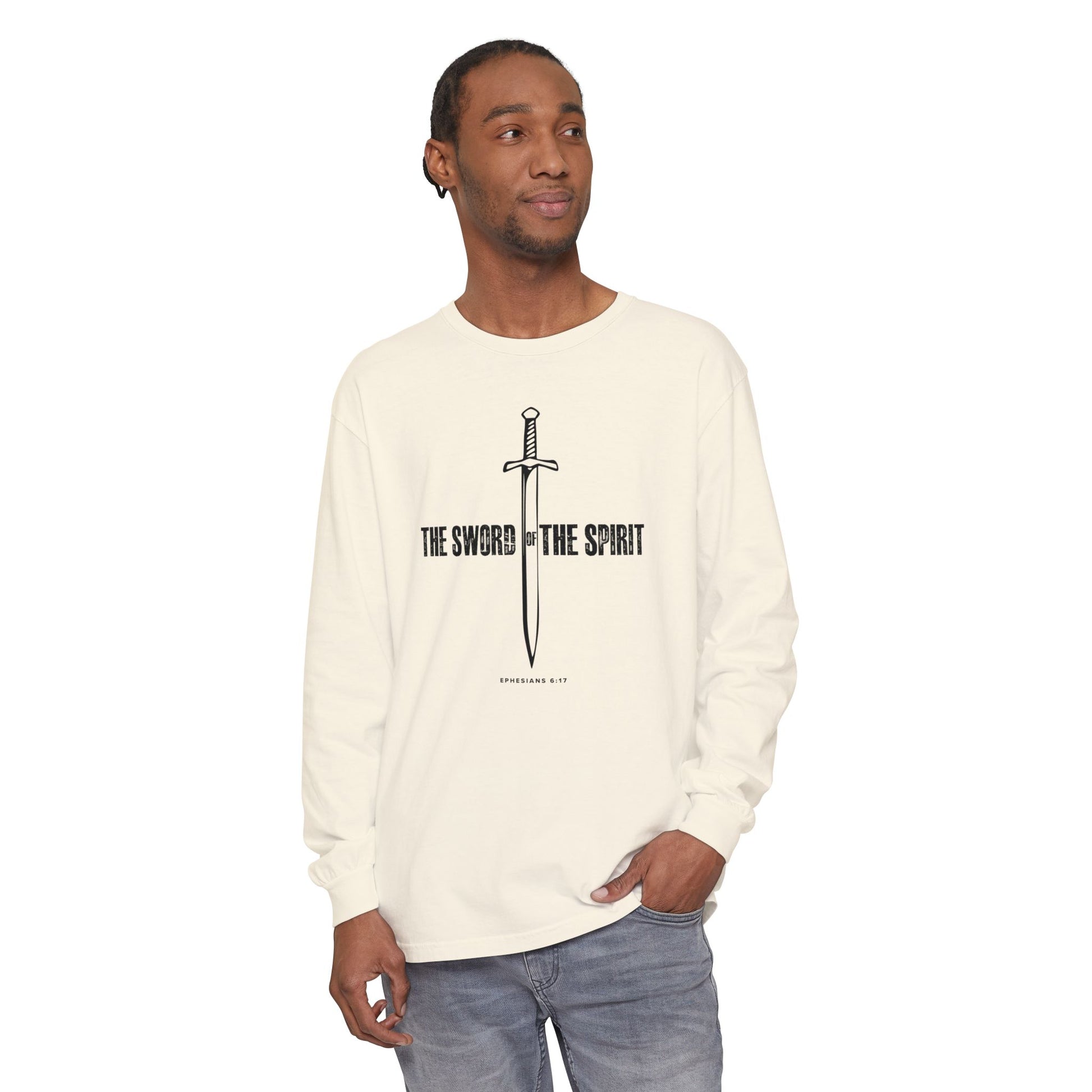 Christian Long Sleeve TShirt For Christian Mom Dad  For Christian Men Christian Shirt, Bible Verse T-Shirt, Religious Outfit, Retro Faith T Shirt, Christian Cross Graphic Tees, Jesus Shirt, Religious Gift Shirt Long Sleeve Tee Apparel Bible Verse Ephesian