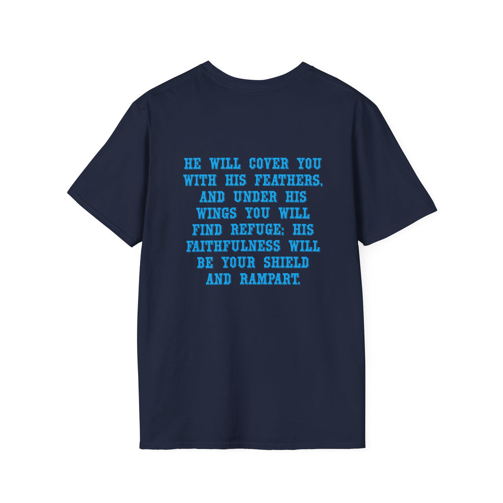 Eagle Tshirt For Men Women Bible Verse Shirt Gift For Mom Dad Softstyle T-Shirt Bible Verse Psalm 91 Tee