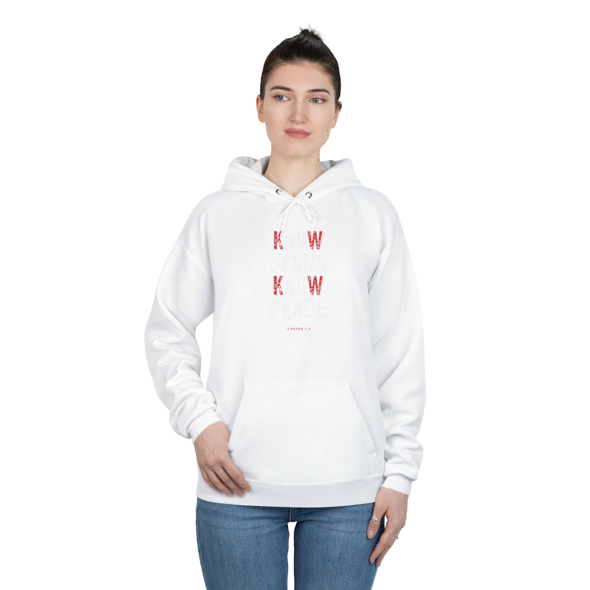 Sweatshirt Hoodie For Christian Men Women Gift For Dad Mom Black Pullover Hoodie Sweatshirt Apparel Know Jesus Know Peace Scripture