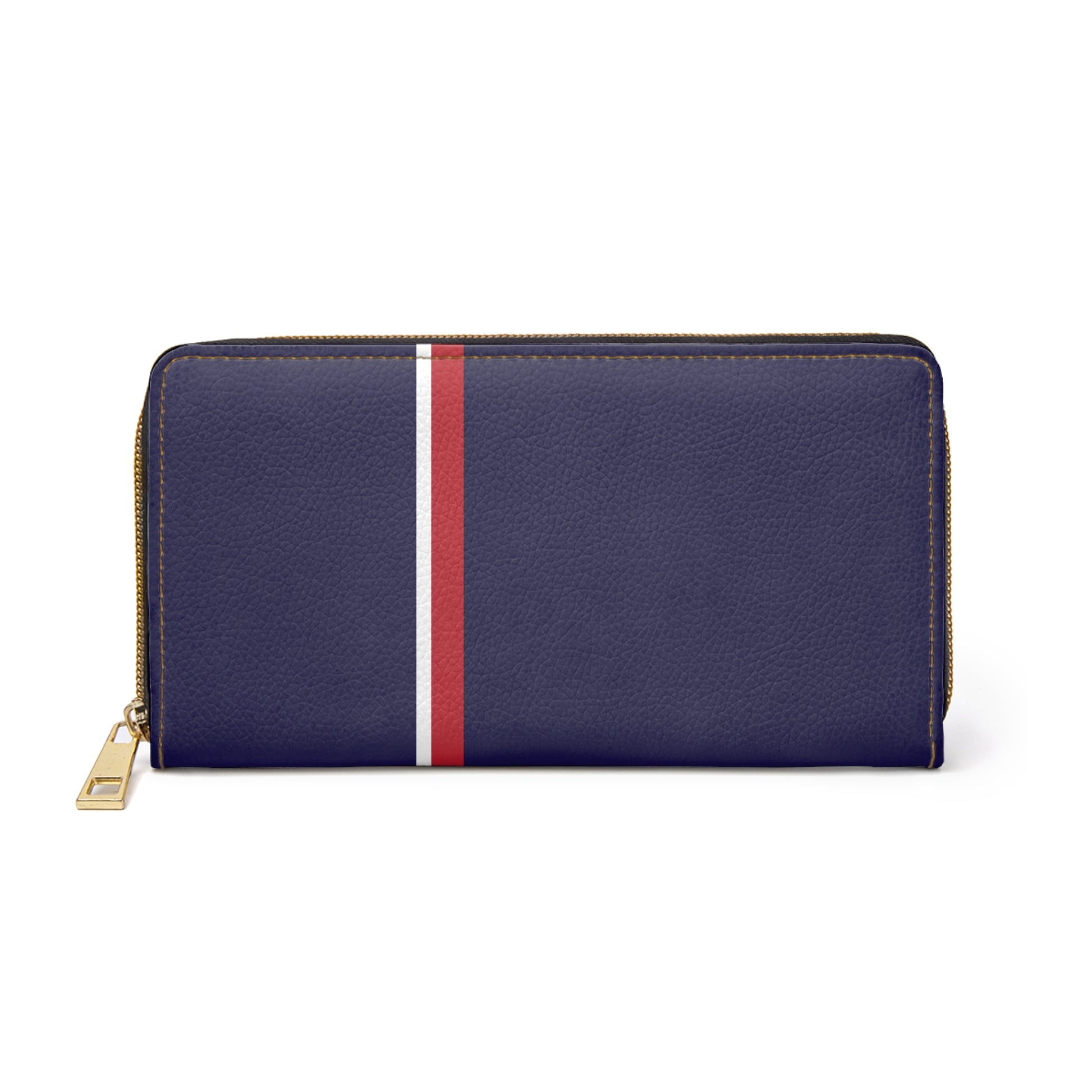 Navy Stripe Zipper Wallet Stylish Clutch, Gifts for Her, Everyday Organizer, Travel Accessory, Modern Purse