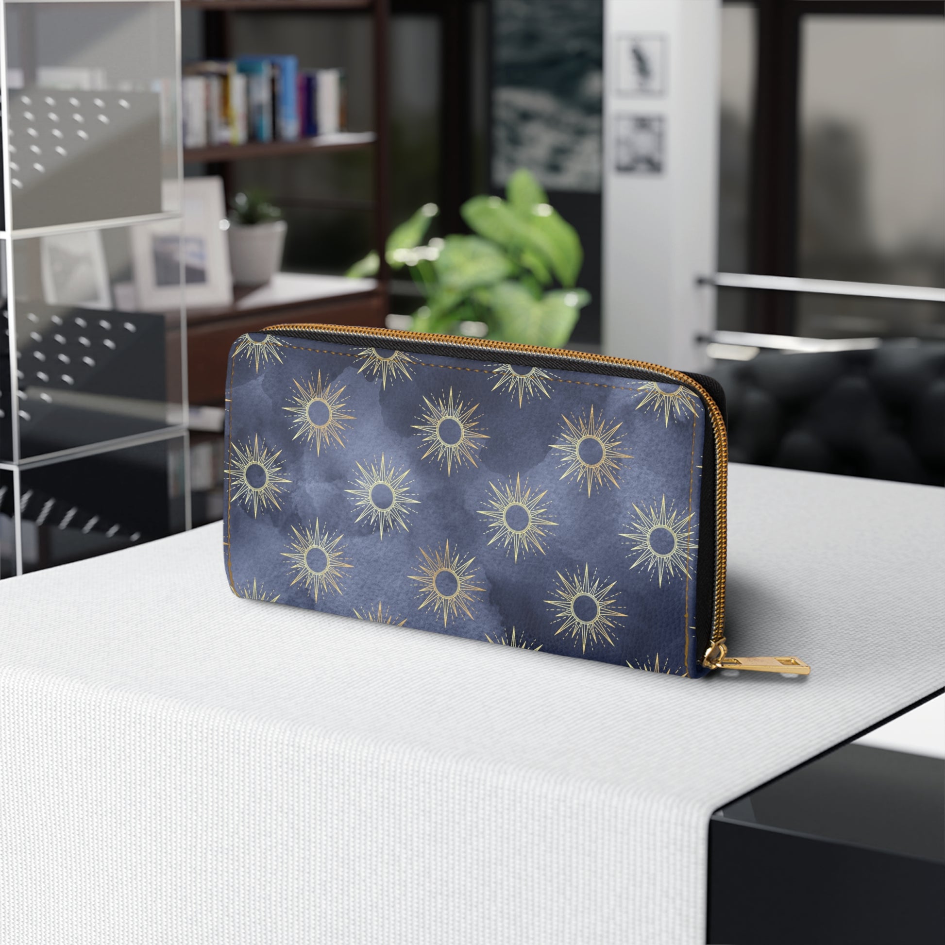 Celestial Pattern Zipper Wallet, Starry Wallet, Coin Purse, Unique Gift for Her, Cosmic Accessories, Travel Organizer