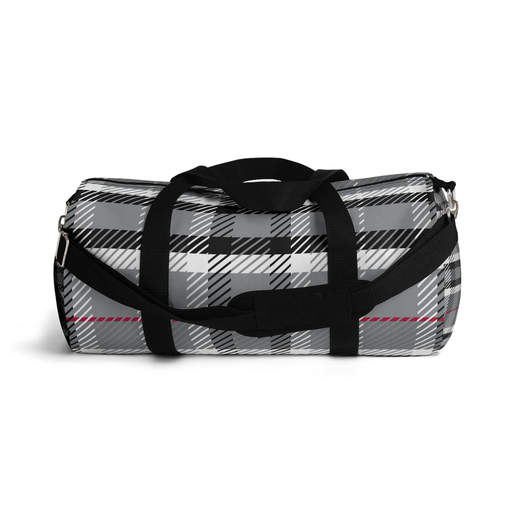 Designer Plaid Print Duffel Bag For Her Travel Bag Gift for Her Best Friend Gift Duffel Bag Modern Gym Yoga Gear for Fitness Enthusiasts Stylish Plaid Duffel Bag for Travel & Gym