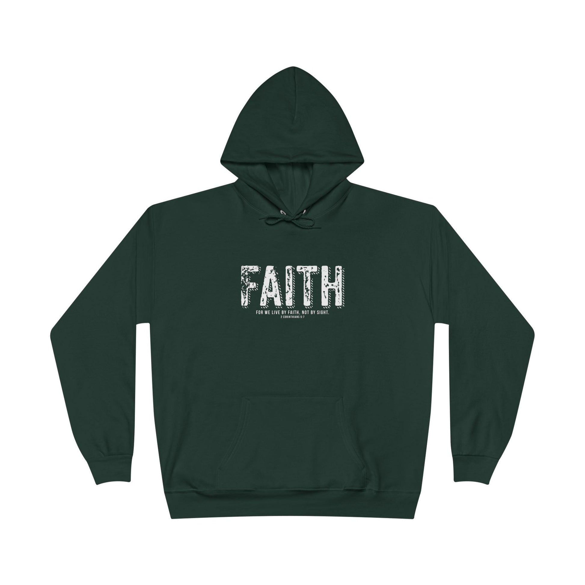 Christian Pullover Hoodie For Christian Men Women Pullover Hoodie Sweatshirt Christian Apparel For We Live By Faith Bible Verse