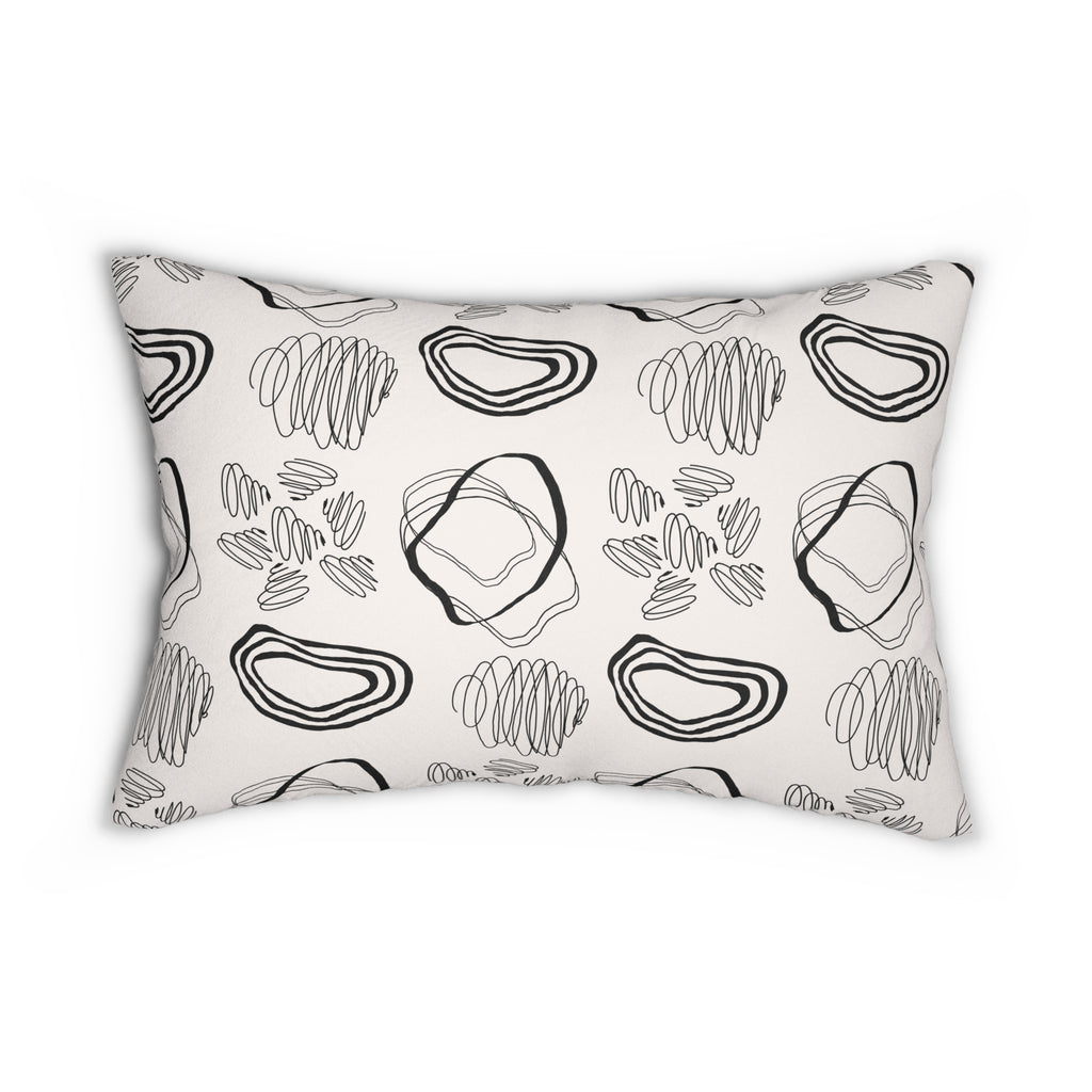 Modern Abstract Lumbar Pillow, Bohemian Home Decor, Couch Cushion, Minimalist Pillow, Gift for Homeowners, Decorative Pillow