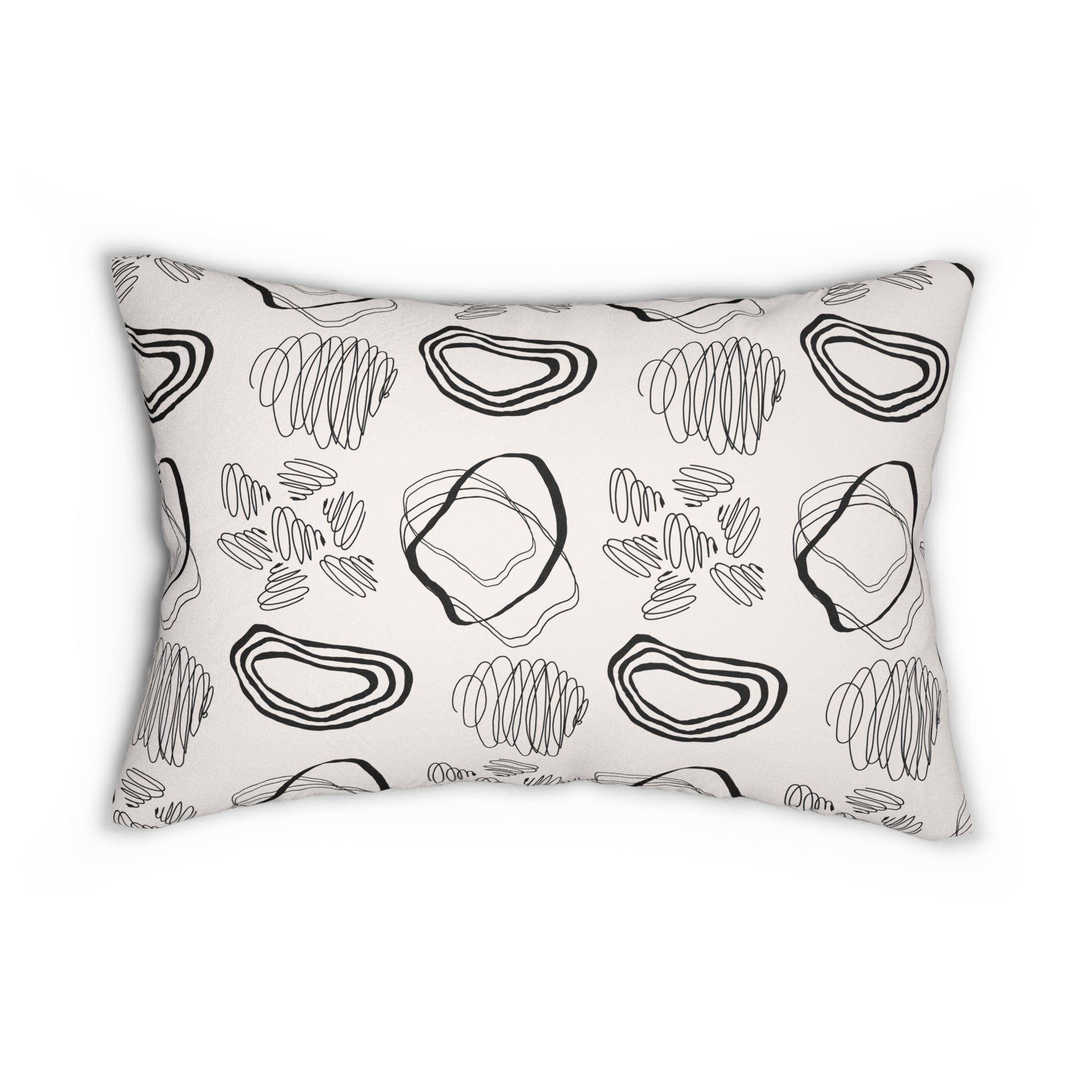 Modern Abstract Lumbar Pillow, Bohemian Home Decor, Couch Cushion, Minimalist Pillow, Gift for Homeowners, Decorative Pillow
