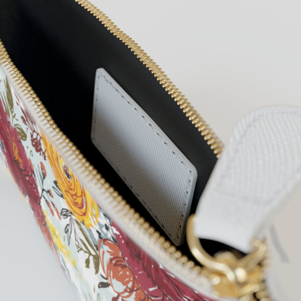 Elegant Floral Mini Clutch Bag Stylish Accessory for Every Occasion Modern Floral Print Mini Clutch Bag, Stylish Handbag, Travel Accessory, Gift for Her, Eco-Friendly Pouch, Festival Bag, Everyday Use