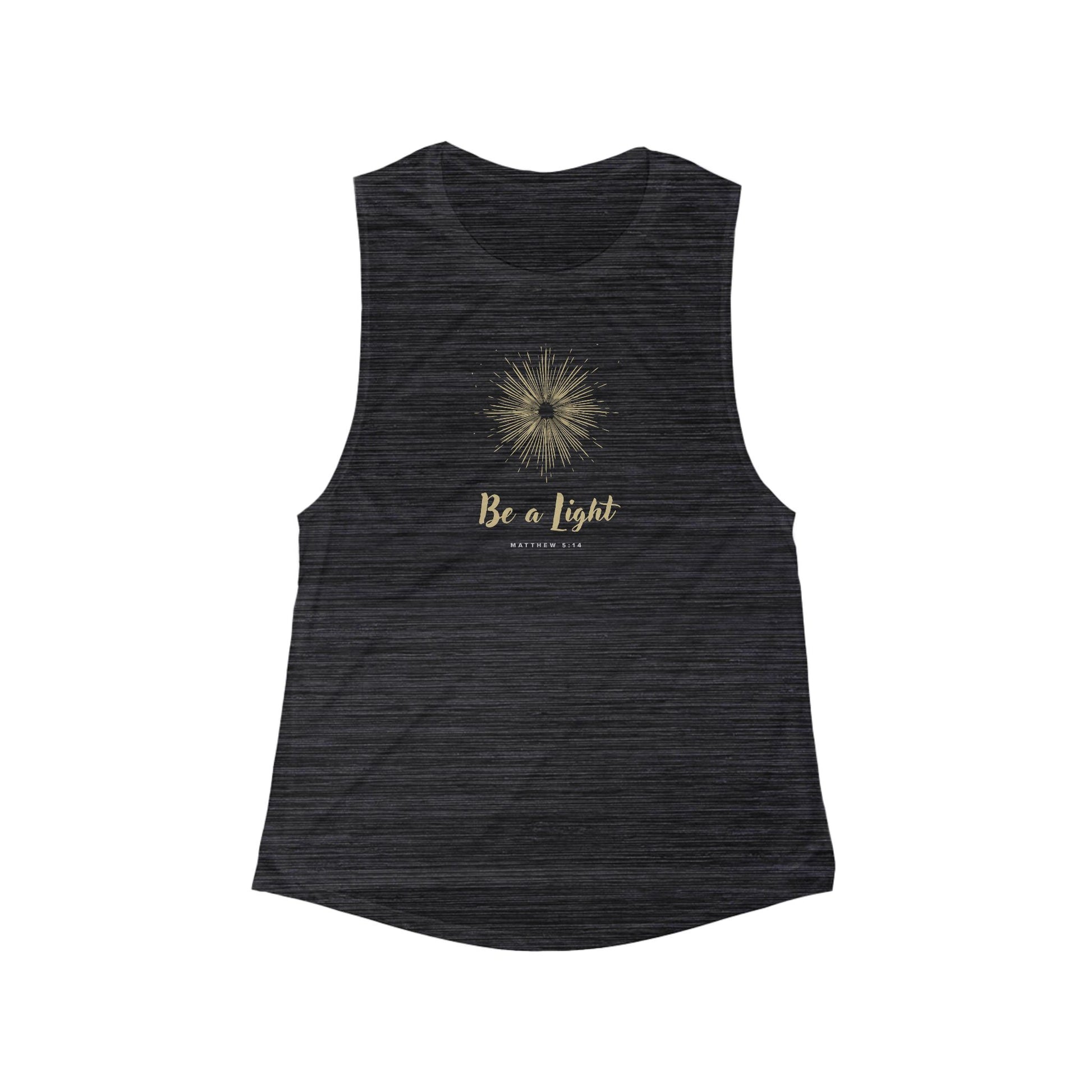 Christian For Women Men Tank Top Shirt For Mom Dad Gift For Women's Flowy Scoop Muscle Tank Bible Verse Be a Light Graphic