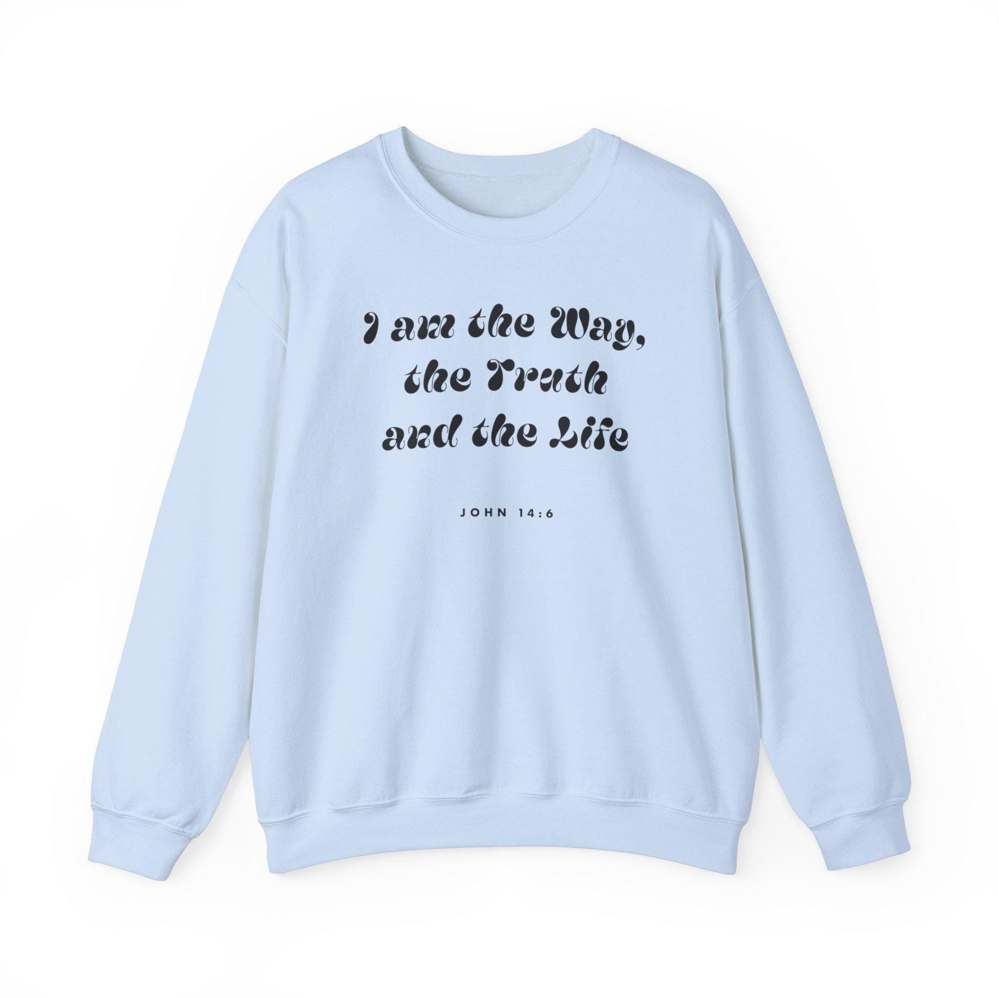 Unisex Sweatshirt Crewneck For Christian Men Women Gift Fashion The Way Bible Verse Shirt Scripture-based fashion Gift For Men women