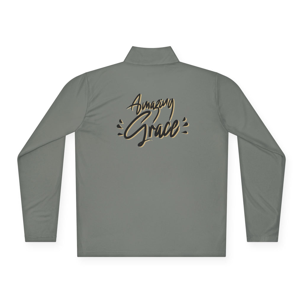 Pullover For Women Christian Gift Mom Fashion Clothing Amazing Grace Graphic Christian Women Quarter Zip Apparel Shirt