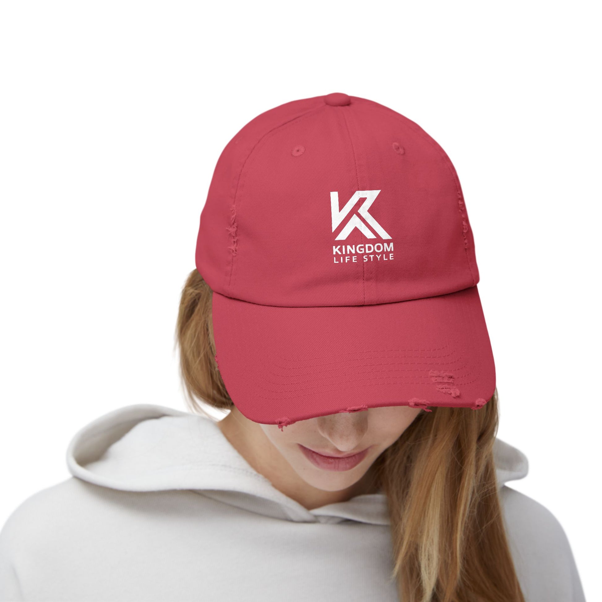 Stylish Unisex Distressed Cap - Kingdom Life Style Adjustable Hat Kingdom Lifestyle Cap Fa