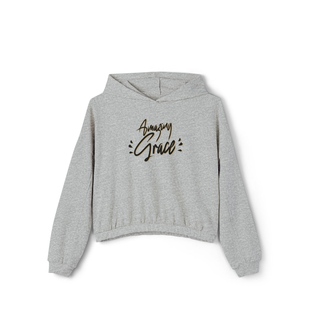 Fleece Hoodie Gift For Christian Women Cinched Bottom Hoodie For Christian Women Gift Amazing Grace Graphic Modern Apparel Sweatshirt