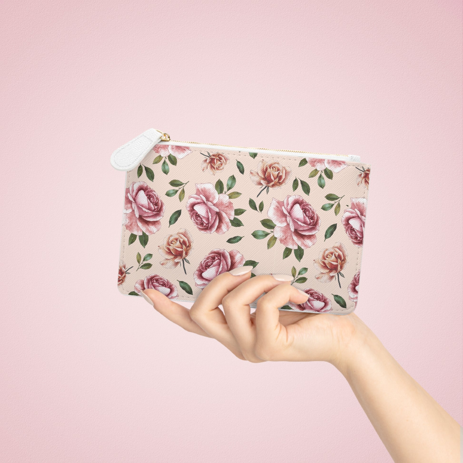 Mini Clutch Rose Bag for Her Clutch Purse For Friend or Gift Modern Rose pattern Purse